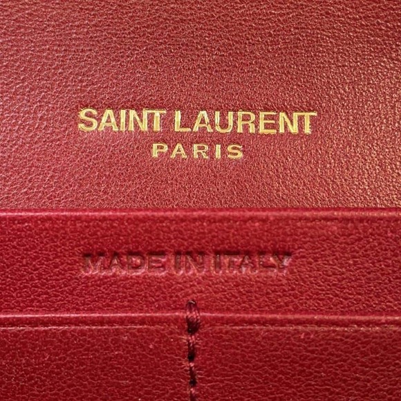 Saint Laurent Paris Gaby Long Wallet Red - Picture 9 of 9